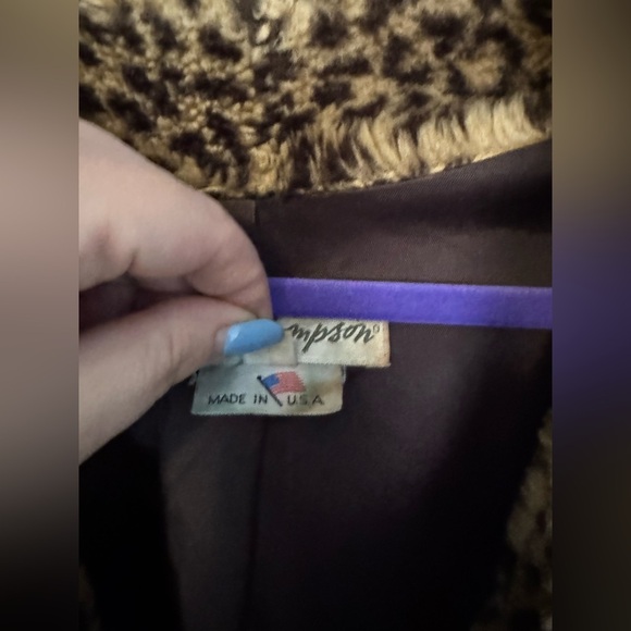 VTG Norm Thompson Faux Fur Coat Oversized Leopard Cheetah Size Small EUC - Picture 6 of 11